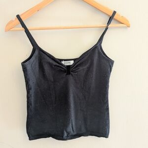 Moschino Black Cropped Cami Tank Top Size S